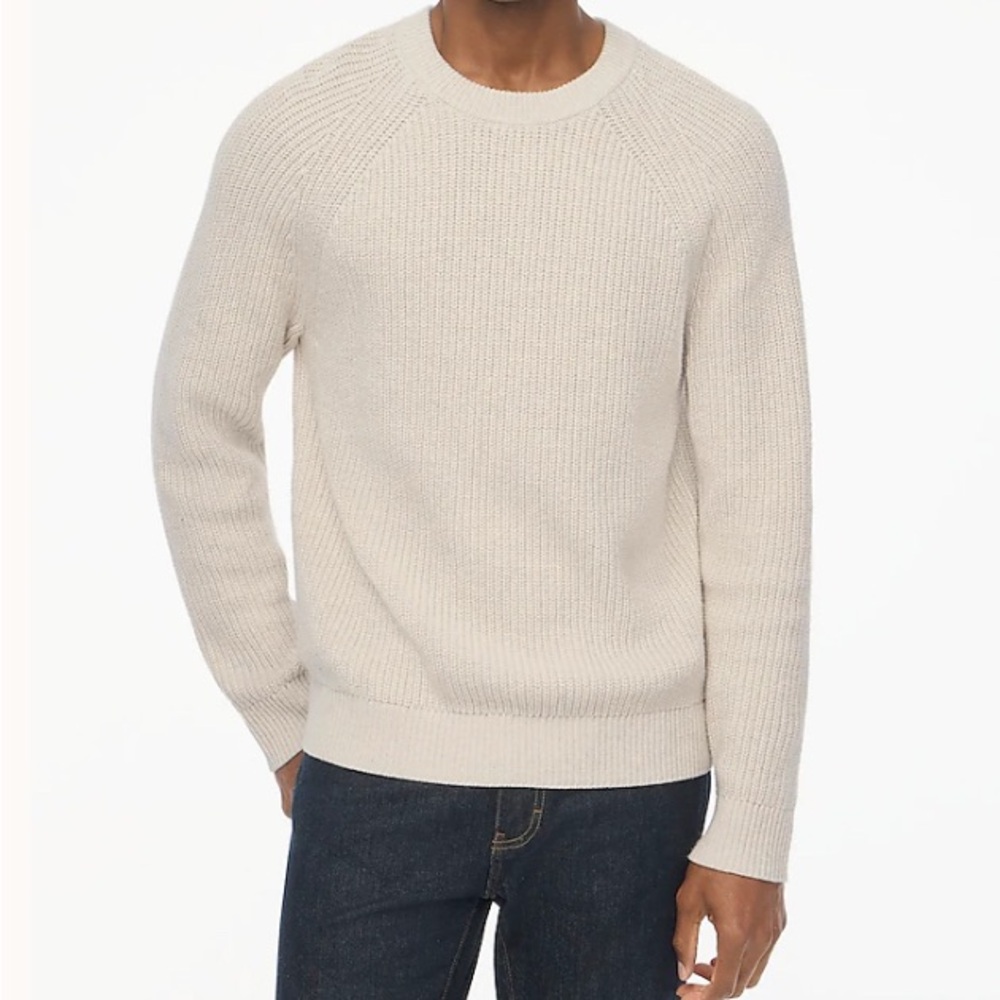J.Crew Raglan shaker-stitch crewneck sweater